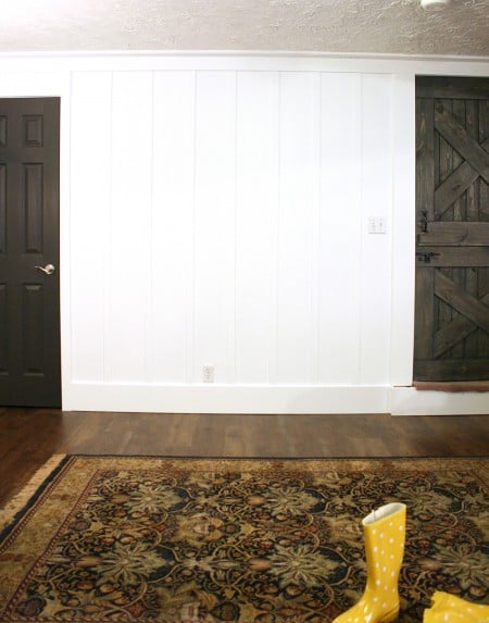 White Board and Batten Interior wall treatment