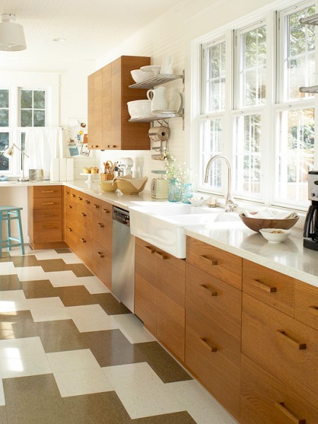 modern wood kitchen cabinets, BHG