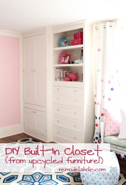 1 How to build a built-in closet, built-ins from existing furniture upcycle remodelaholic