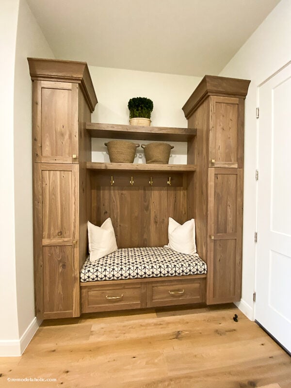 How to Decorate a Hallway: Mudroom Bench and Storage