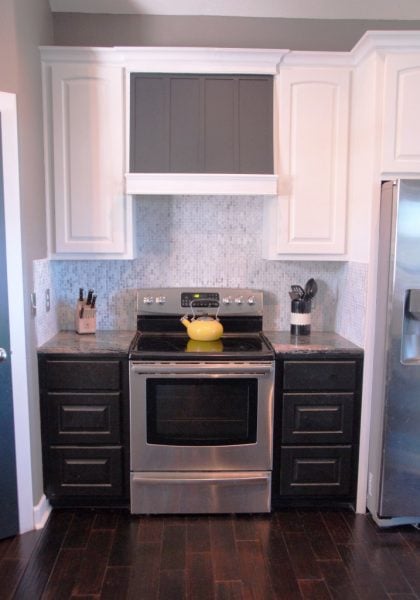 prime and paint a diy custom range hood, The Rozy Home featured on Remodelaholic