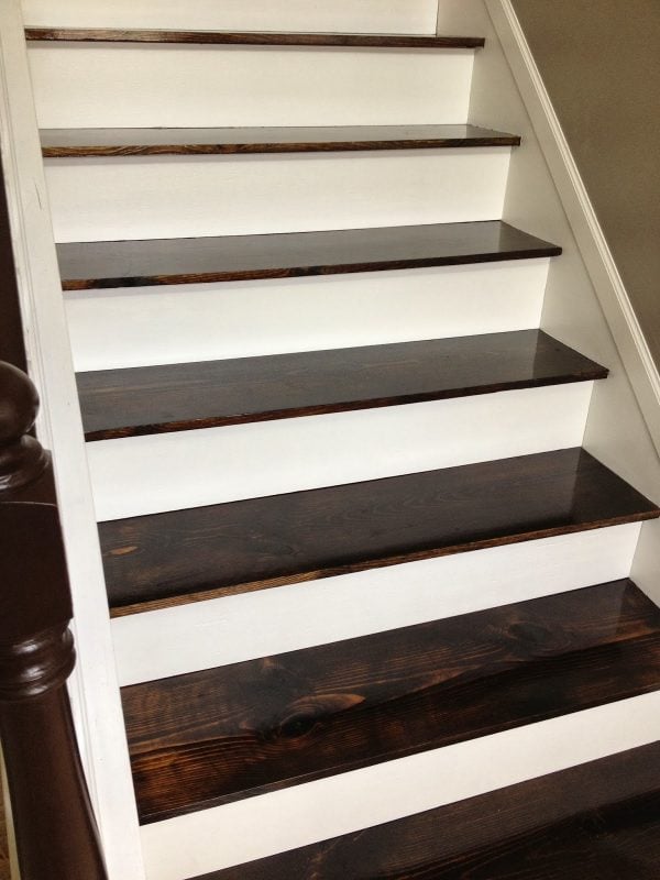 Turn carpeted stairs into hardwood beauties for just $60! -- The Serene Swede on Remodelaholic