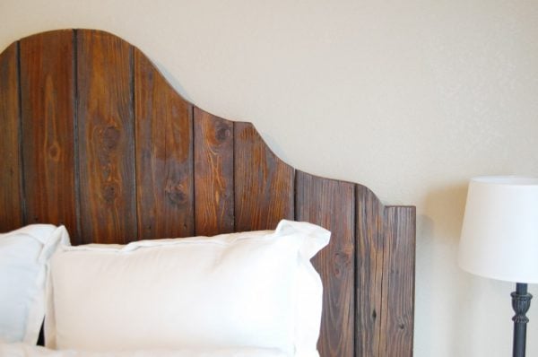 easy rustic wood headboard tutorial, The Accent Piece on Remodelaholic