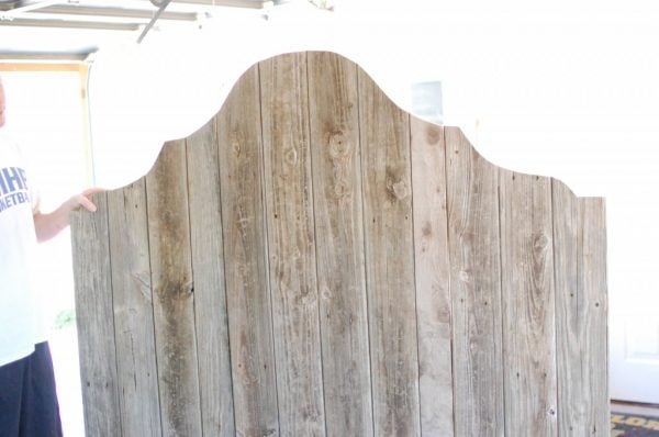 ornate rustic wood headboard diy, The Accent Piece on Remodelaholic