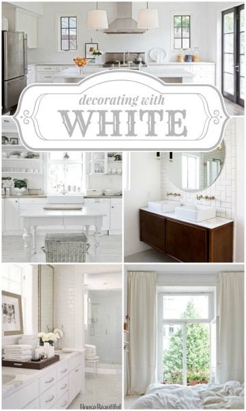 Decorating with White on Remodelaholic